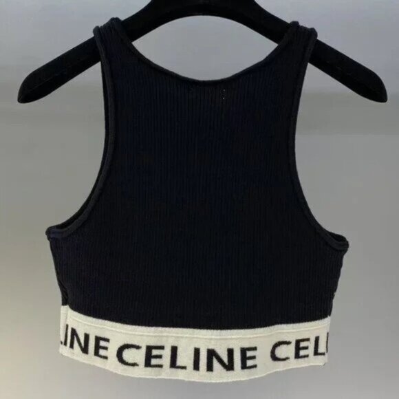 Celine women's crop top  in black - Picture 2 of 5